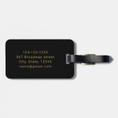 Goud - persoonlijke naam het Man de mythe de Legen Bagagelabel (Achterkant horizontaal)