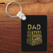 Goud - persoonlijke naam het Man de mythe de Legen Sleutelhanger (Voorkant)