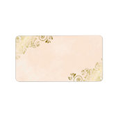 Goud & Perzik Blank Labels voor DIY Home Printing (Voorkant)