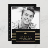 Goud Pet BEWERKBARE KLEUR Afstuderen Briefkaart (Voorkant / Achterkant)