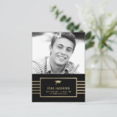 Goud Pet BEWERKBARE KLEUR Afstuderen Briefkaart (Staand voorkant)