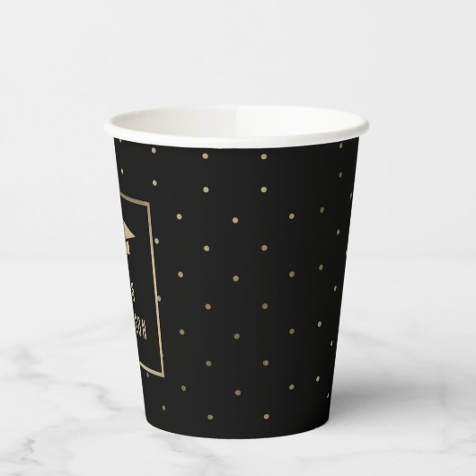 Goud Pet BEWERKBARE KLEUR Afstuderen Papier Cup Papieren Bekers (Links)