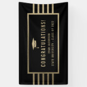 Goud Pet - EDITABLE KLEUR Afstuderen - banner (Verticaal)