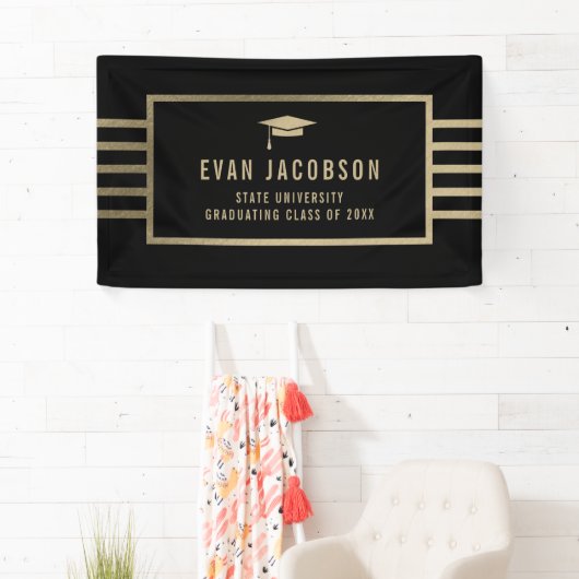 Goud Pet - EDITABLE KLEUR Afstuderen - banner (Insitu)