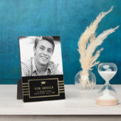 Goud Pet EDITABLE KLEUR Afstuderen Plaque Fotoplaat (Zijkant)