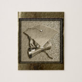 Goud Pet en diploma goud Legpuzzel (Verticaal)