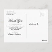 Goud pet Zwart Dank u afstuderen Briefkaart (Achterkant)