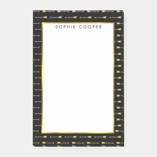 Goud pijlen Aangepaste notities Post-it® Notes (Voorkant)