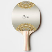Goud  Ping Pong Paddle Tafeltennisbatje (Achterkant)