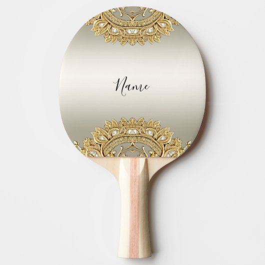 Goud  Ping Pong Paddle Tafeltennisbatje (Voorkant)