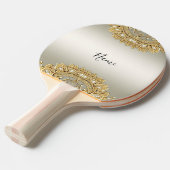 Goud  Ping Pong Paddle Tafeltennisbatje (Voorkant Gekanteld)