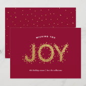 Goud Pointillisme Glanzende Kerstkaart (Voorkant / Achterkant)