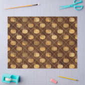 Goud pompoen en bruine herfst ontkoppeling tissuepapier (Craft)