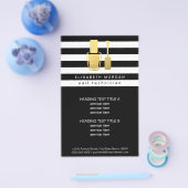 Goud Pools flesje Nail-technicus Trendy striped Flyer (Enkel)