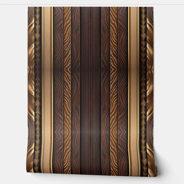 Goud Populair Hout Kunst Lamperia Collectie Behang (Afrollen)