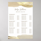 Goud Poster Prijslijst penseelstreken (Voorkant)