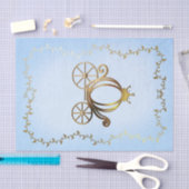 Goud Prinses Carriage Blauw Storybook Royal Tissuepapier (Craft)