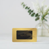 Goud | Professioneel legant modern Golden Visitekaartje (Staand voorkant)