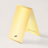 Goud Professioneel Modern Monogram Elegant Eenvoud Visitekaartje (Achterkant)