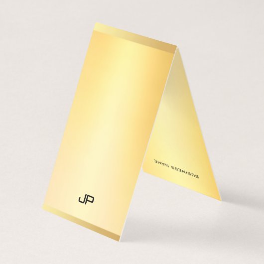 Goud Professioneel Modern Monogram Elegant Eenvoud Visitekaartje (Achterkant)