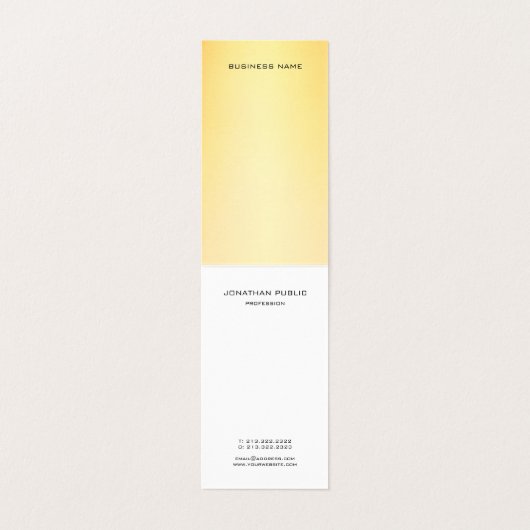 Goud Professioneel Modern Monogram Elegant Eenvoud Visitekaartje (Binnenkant ongevouwen)