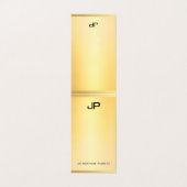 Goud Professioneel Modern Monogram Elegant Eenvoud Visitekaartje (Buitenkant ongevouwen)