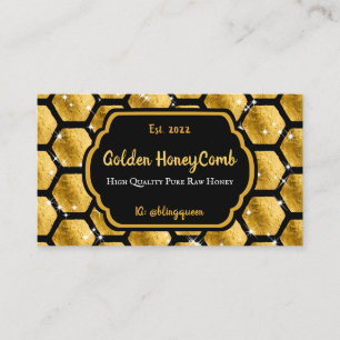 Goud Pureraw Farm Glitz Honingraat Visitekaartje