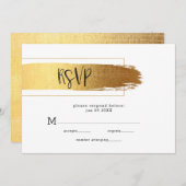 Goud pushslag modern design menu (Voorkant / Achterkant)