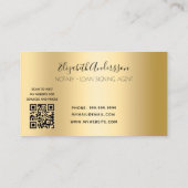 Goud QR-code voor de ondertekenaar van de notaris Visitekaartje (Achterkant)