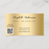 Goud QR-code voor de ondertekenaar van de notaris Visitekaartje (Achterkant)