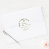 Goud Quinceañera Sage Groene Kroon Gracias Ronde Sticker (Envelop)