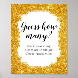 Goud raad hoeveel Vrijgezellenfeest Kisses Poster