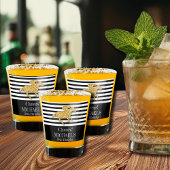 Goud Racehorse Zwart Wit Strepen Verjaardag Shot Glas