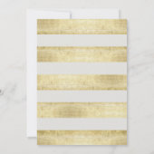 Goud raindrops met script baby shower nodigt grijs kaart (Achterkant)