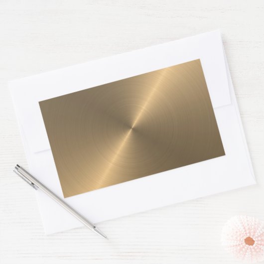 Goud Rechthoekige Sticker (Envelop)