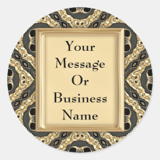 Goud reliëfkant ronde sticker