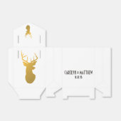 Goud rendier Antler bruiloft Bedankdoosjes (Uitgevouwen)