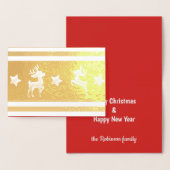 Goud rendier Custom Wenskaart Folie Kaarten (Display)
