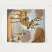 Goud Rendier Malabar kastanje Geldboom Tapijt Wandkleed (Voorkant (horizontaal))