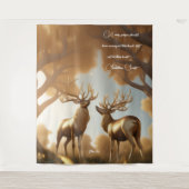 Goud Rendier Malabar kastanje Geldboom Tapijt Wandkleed (Voorkant)