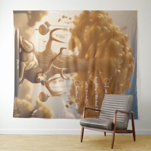 Goud Rendier Malabar kastanje Geldboom Tapijt Wandkleed (In Situ (horizontaal))