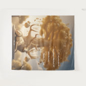 Goud Rendier Malabar kastanje Geldboom Tapijt Wandkleed (Voorkant (horizontaal))