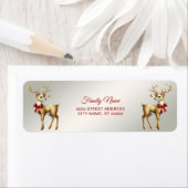 Goud rendier retouradres etiket (Insitu)