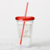 Goud Rendier Vakantie Acryl Tumbler Acryl Drinkbeker (Achterkant)