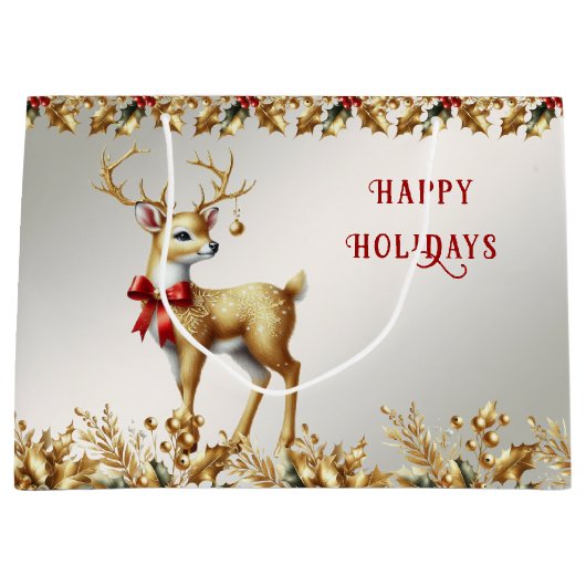 Goud Rendier Vakantie Cadeautas (Voorkant)