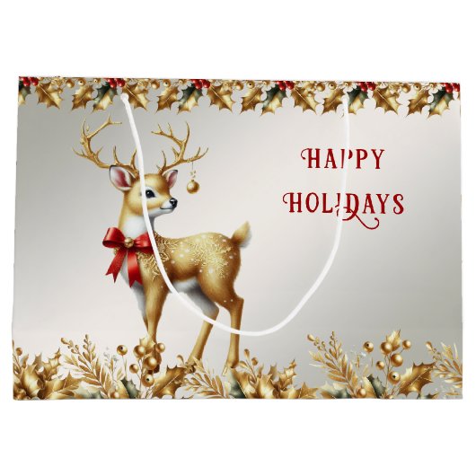 Goud Rendier Vakantie Cadeautas (Achterkant)