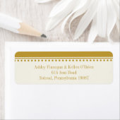 Goud retour adreslabel, Caroline Wedding Etiket (Insitu)