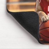 Goud Retriever Basketbalspeler Muismat (Hoek)