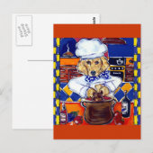 Goud Retriever Chef Briefkaart (Voorkant / Achterkant)