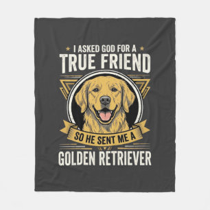 Goud Retriever Echte Vriend Hond Fleece Deken